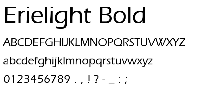 ErieLight Bold font